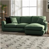 Argos Home Lisbon Fabric Right Hand Corner Chaise Sofa - Green