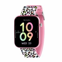 Tikkers Smart Series 13 Pink Camo Silicone Strap Smart Watch