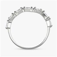 Revere Sterling Silver Baguette Half Eternity Ring - Large