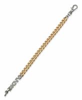 DKNY Gold & Silver Tone Pave Logo Flex Bracelet