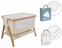 Tutti Bambini Cozee Bundle Walnut Bedside Crib-White