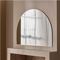 Habitat Overmantle Gold Aluminium Arch Wall Mirror - 100x75cm