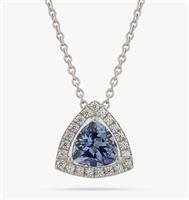 Revere Sterling Silver Tanzanite & Cubic Zirconia Necklace