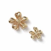 Freedom 2pk Gold-tone Flower Metal Hair Claw