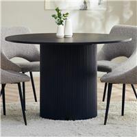 Julian Bowen Louis Round 4 Seater Dining Table - Black