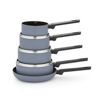 Morphy Richards 5 Piece Aluminium Saucepan Set - Grey