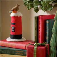 Argos Home Felt Post Box with Robin Christmas Table Ornament