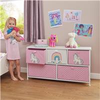 Liberty House Toys Kids Unicorn 5 Drawer Storage Unit - Pink