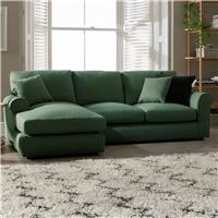 Argos Home Lisbon Fabric Left Hand Corner Chaise Sofa - Green