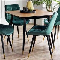 Julian Bowen Findlay 4 Seater Dining Table - Walnut & Black