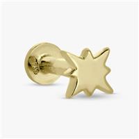 Revere Gold Plated Silver Star Flatback Earring