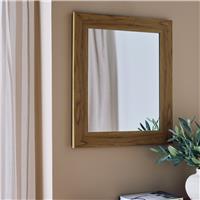 Argos Home Ribbed Wooden Wall Mirror - 62x52cm