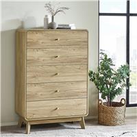 Julian Bowen Ingrid 5 Drawer Chest - Light Oak