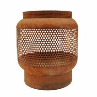 Ivyline Metal Outdoor Tall Buttermere Basket Fire Pit - Rust