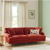 Argos Home Cynthia Fabric 3 Seater Sofa - Rust