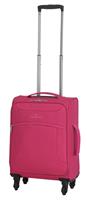 Featherstone 4 Wheel Soft Cabin-Size Suitcase - Pink