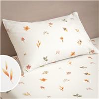 Argos Home Autumn Printed White Pillowcase Pair