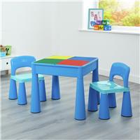 Liberty House Toys Kids 5-in-1 Table & 2 Chairs - Blue