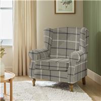 Argos Home Country Wingback Armchair - White and Grey