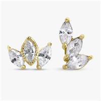 Revere Gold Colour Surgical Steel Flatback Stud Earrings