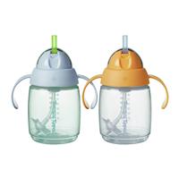 Tommee Tippee Straw Cup Trainer Baby Bottle Twin Pack - Blue