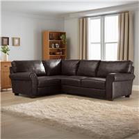 Argos Home Salisbury Faux Leather LH Corner Sofa - Chocolate