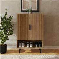 GFW Nervata 2 Door Shoe Storage Cabinet - Natural