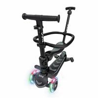Zinc 5 in1 360 Three Wheel Folding Scooter - Black