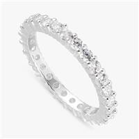 Revere Sterling Silver Eternity Band Ring - Medium