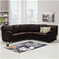 Argos Home Milano Leather Corner Sofa - Chocolate