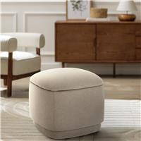 Habitat Polly Fabric Storage Footstool - Natural