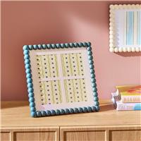 "Habitat Bobble Blue Multi Photo Wooden Square Picture Frame - 4x4"""