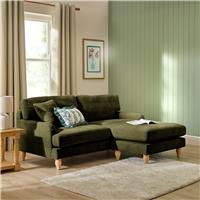 Argos Home Cynthia Fabric Corner Chaise Sofa - Moss Green