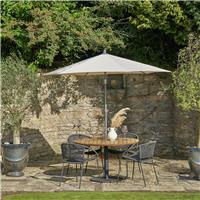 Pacific Riva 2.5m Centre-Pole Garden Parasol - Champagne