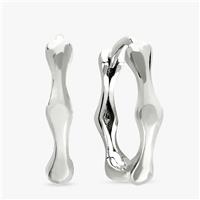 Revere Sterling Silver Bamboo Hoop Earrings