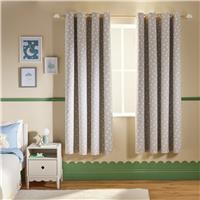 Argos Home Star Eyelet Blackout Curtain - Grey - 168x137cm