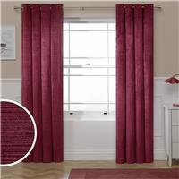 Argos Home Ribbed Velvet Blackout Eyelet Curtain - Burgundy - 168x229cm