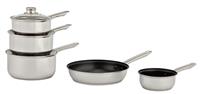 Argos Home 5 Piece Stainless Steel Pan Set