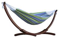Vivere Oasis Double Hammock with Wooden Stand