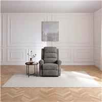 Kyoto Betsy Fabric Manual Recliner Chair - Grey