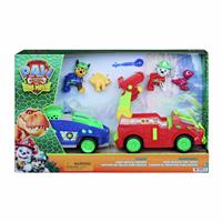 PAW Patrol New Dino Themed Fire Truck Vehicle Set - 2 Pack