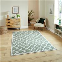 Think Rugs Washable Coral Green Flatweave Rug - 76x150cm