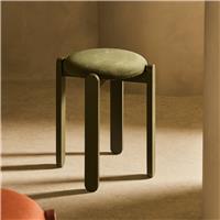Habitat Sami Fabric Stacking Stool - Green
