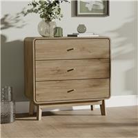 Julian Bowen Ingrid 3 Drawer Chest - Light Oak