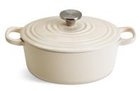 Habitat 2.4 Litre Cast Iron Oval Casserole Dish - Cream