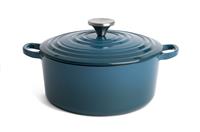 Habitat 3.3 Litre Cast Iron Casserole Dish - Blue