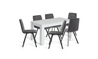 Argos Home Miami 4-6 Extending Table & 6 Charcoal Chairs