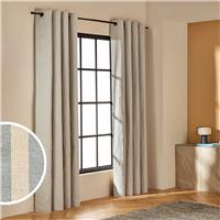 Habitat Stripe Blackout Eyelet Curtains - Rustic Blue - 168x137cm