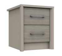 Lancaster 2 Drawer Bedside Table - Grey