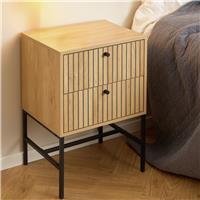 Furniture To Go Albany 2 Drawer Bedside Table - Natural
